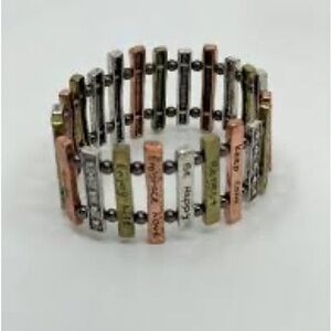 Hallmark Inspired Messaging Metal Stretch Bracelet